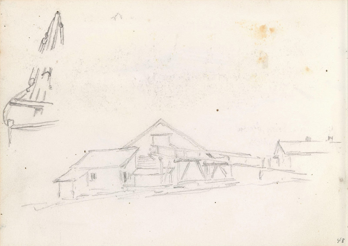 Seilbåt gårdsbygninger 1877