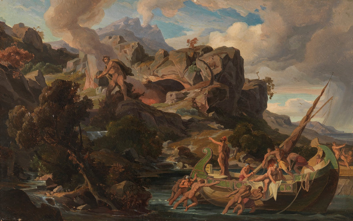 Departure from the lands of the Cyclops 1864