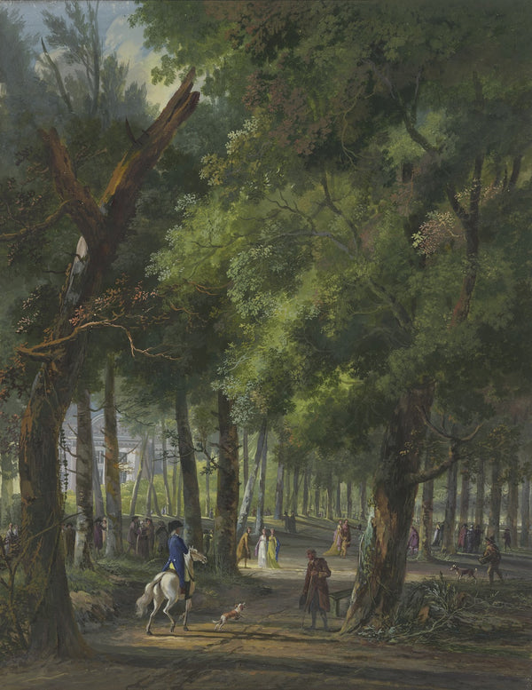 Strollers and Rider in Hague Forest 1770 1800
