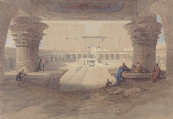 From under the Portico of the Temple of Edfu Upper Egypt