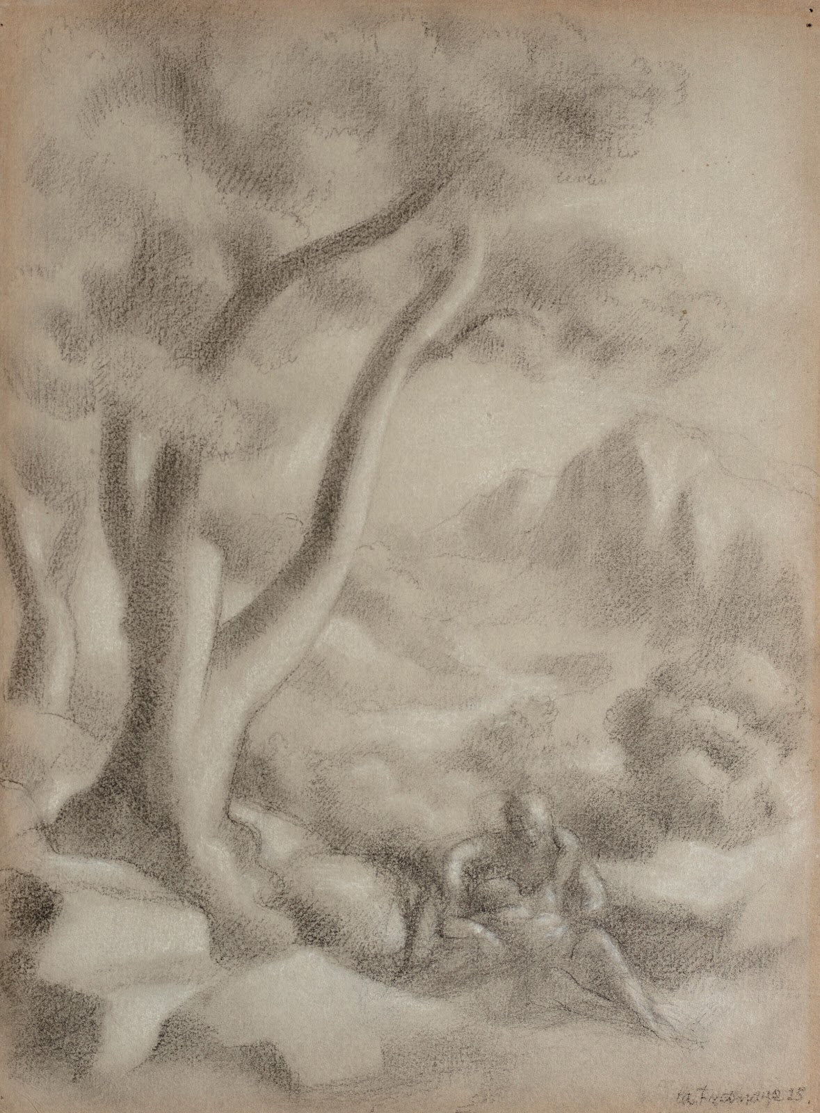 Les Amants paysage animé 1925
