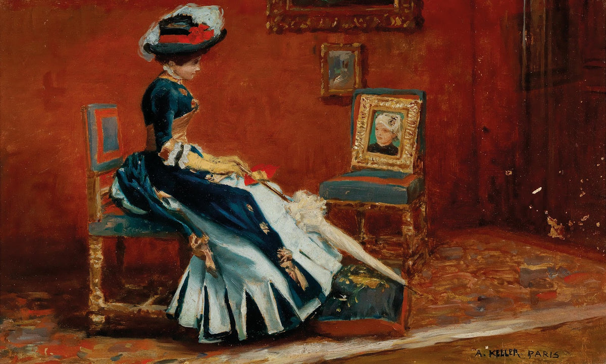 Paris A Young Lady In A Gallery