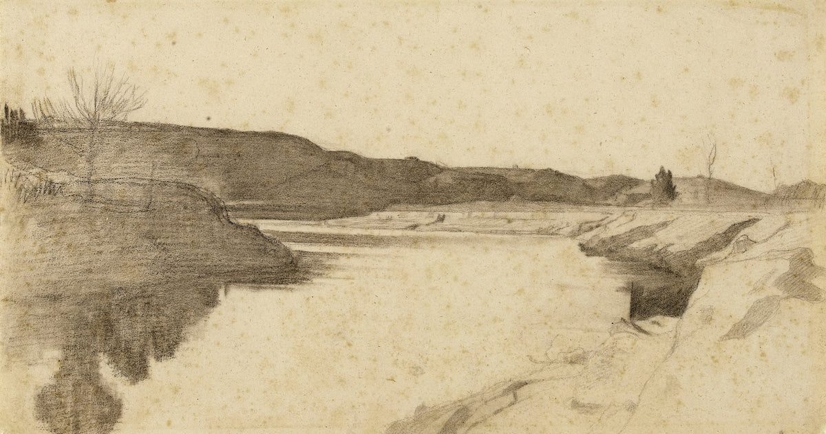 Paysage des bords du Tibre 19th century