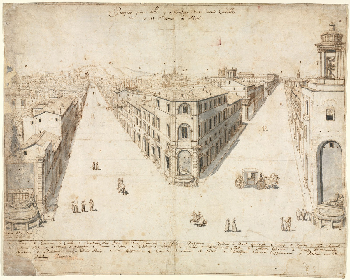 The Quattro Fontane Looking Toward Monte Cavallo 1665