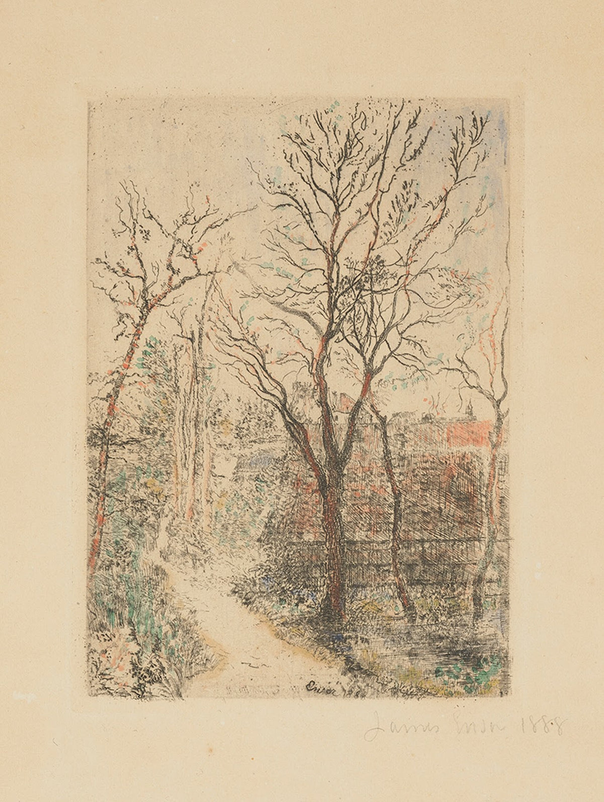 Sentier à Groenendael Footpath at Groenendael 1888