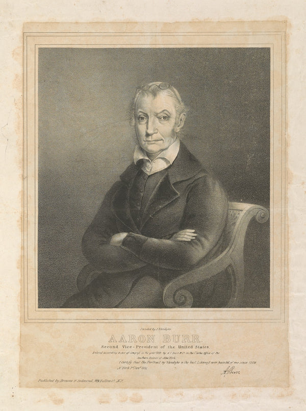Aaron Burr Third Vice President of the United States 1836
