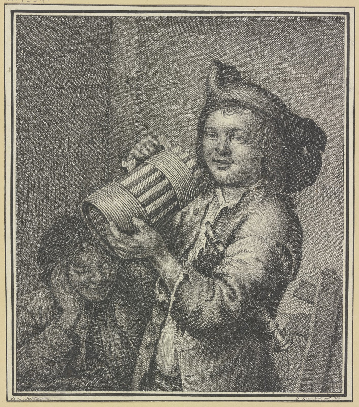 Ein trinkender und ein schlafender Savoyardenknabe 1786