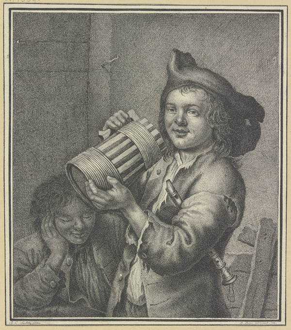 Ein trinkender und ein schlafender Savoyardenknabe 1786