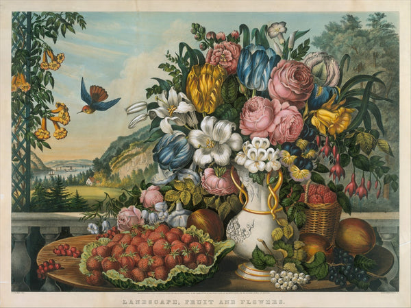 Landscape Fruit and Flowers 1862