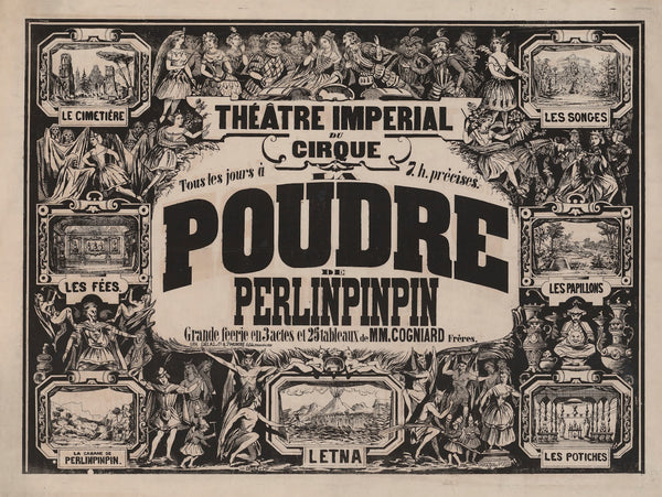 Théatre Impérial du Cirque La Poudre de Perlinpinpin grande féerie 1854