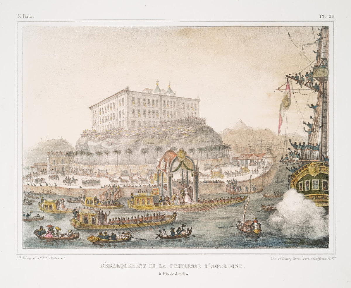 Débarquement de la princesse Léopoldine à Rio de Janeiro 1834 1839