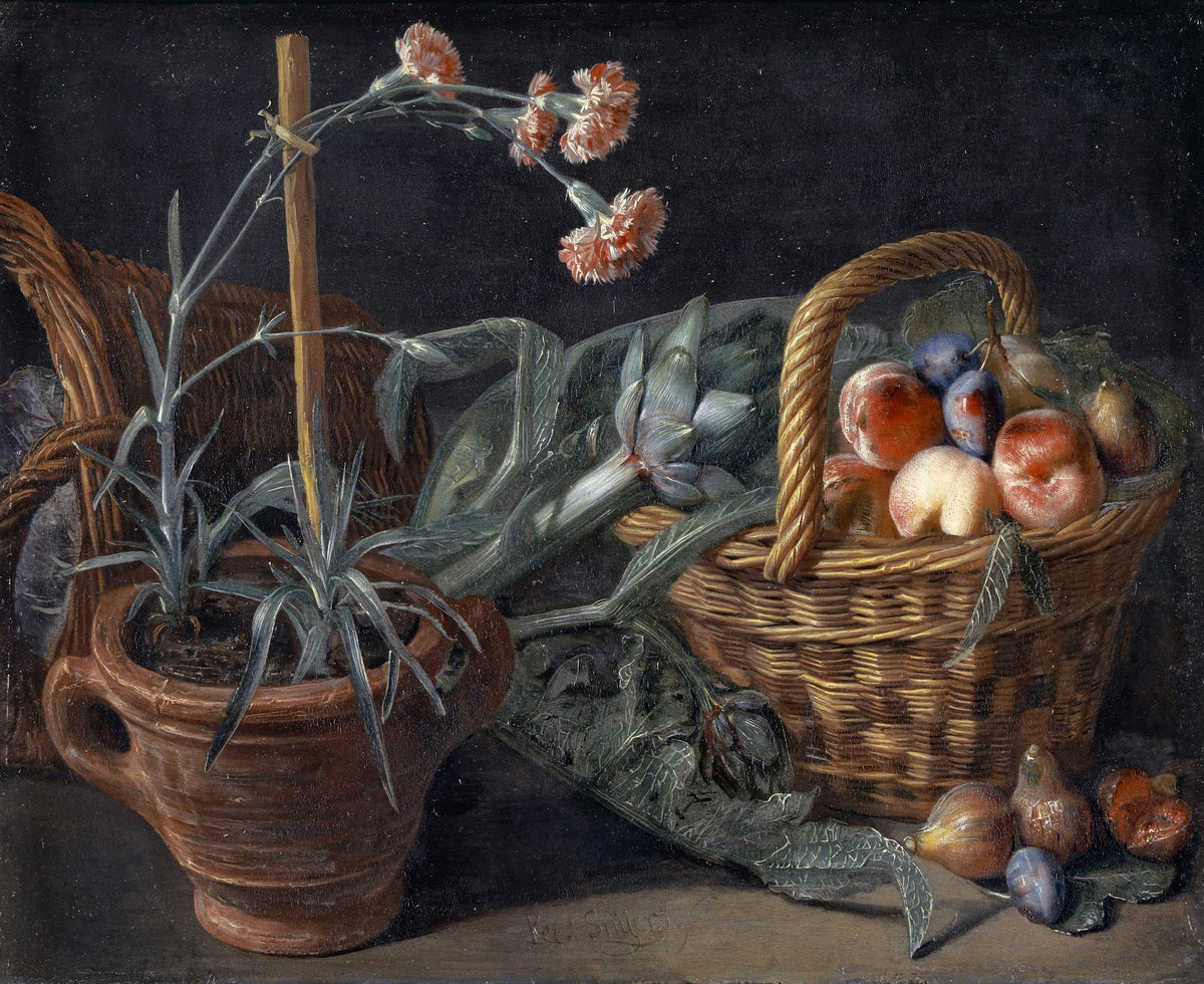 Fruit Basket And Pinks