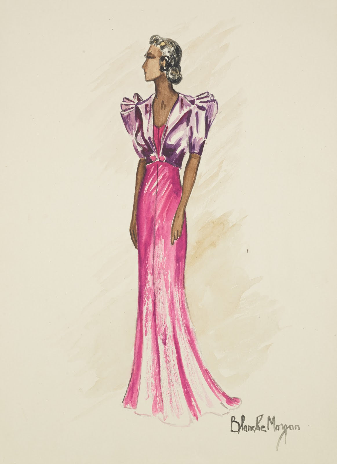 Is Zat So pink gown with purple jacket 1934 1943