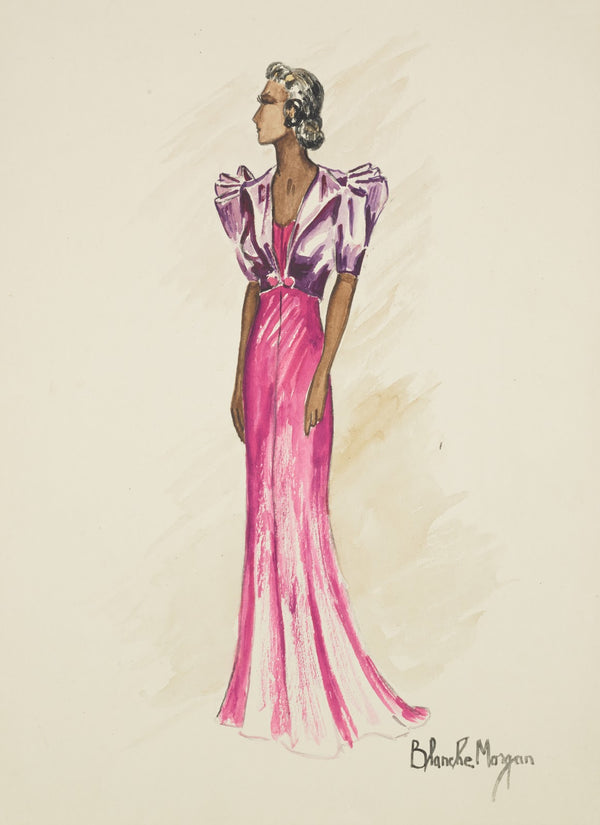 Is Zat So pink gown with purple jacket 1934 1943