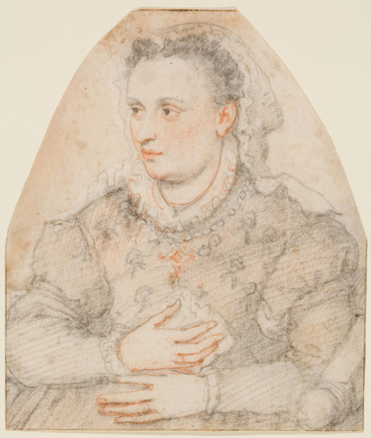 Porträt von Francesca Zuccari geb Genga ca 1575 1579