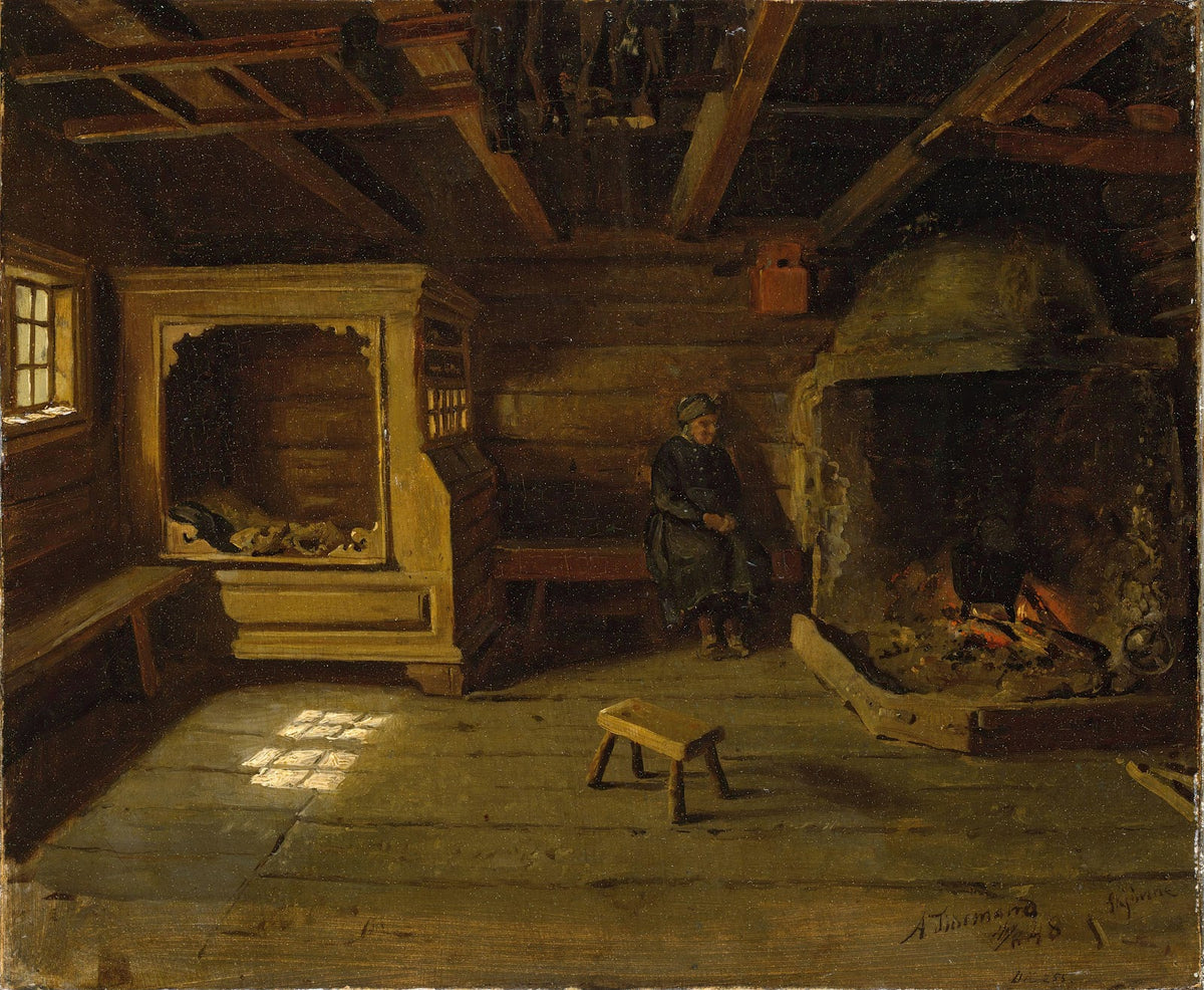 Farm Interior from Skjønne in Numedal 1848