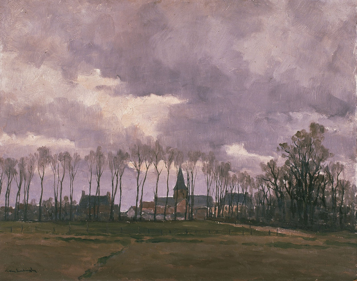 Landscape with a View of a Village 20th century