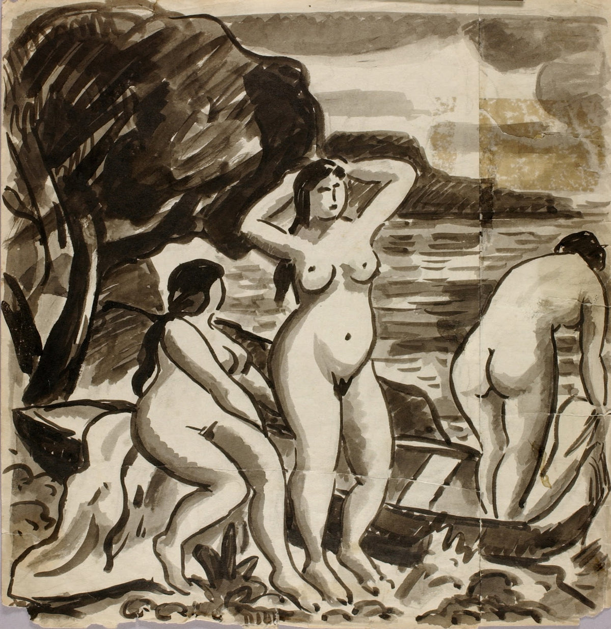 Group of Three Female Nudes
