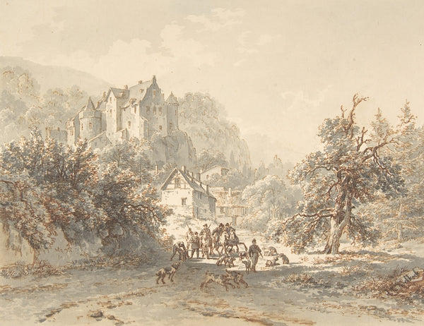 Landscape with a Hunting Party 19th century