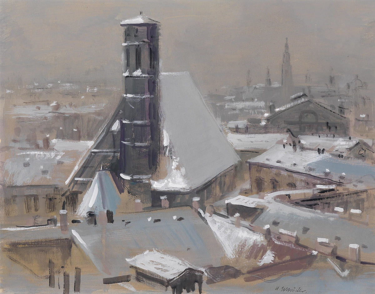 Blick über Wiener Dächer und Minoritenkirche