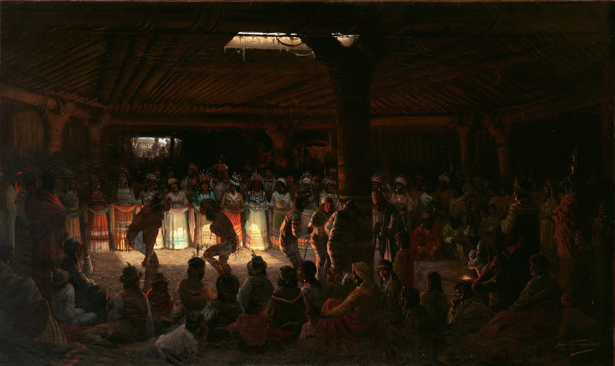Dance in a Subterranean Roundhouse at Clear Lake California 1878
