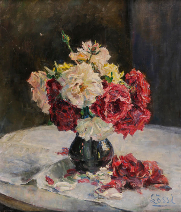 Ein Rosenstrauß in einer Vase