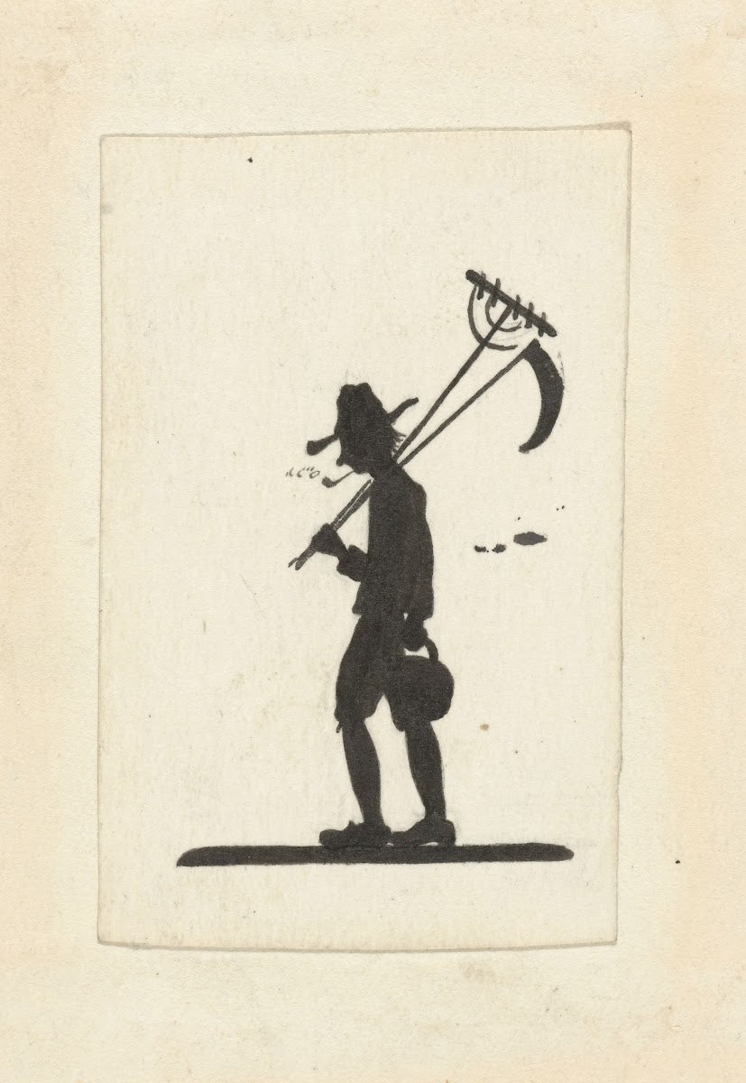 Silhouet van een tuinman 1884 1917