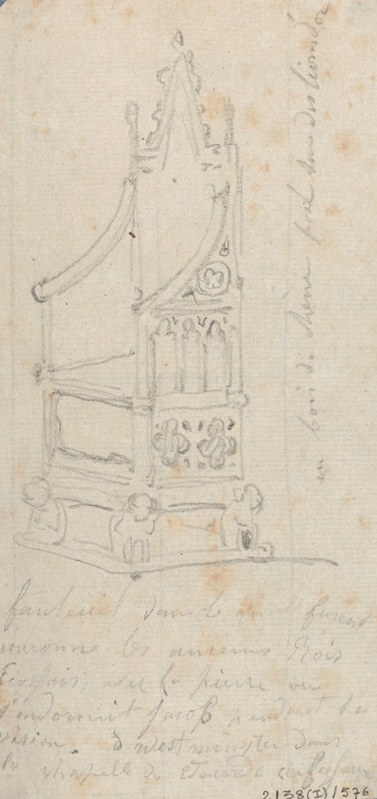 The Throne on which the Scottish Kings were Crowned in the Chapel of St Edward t