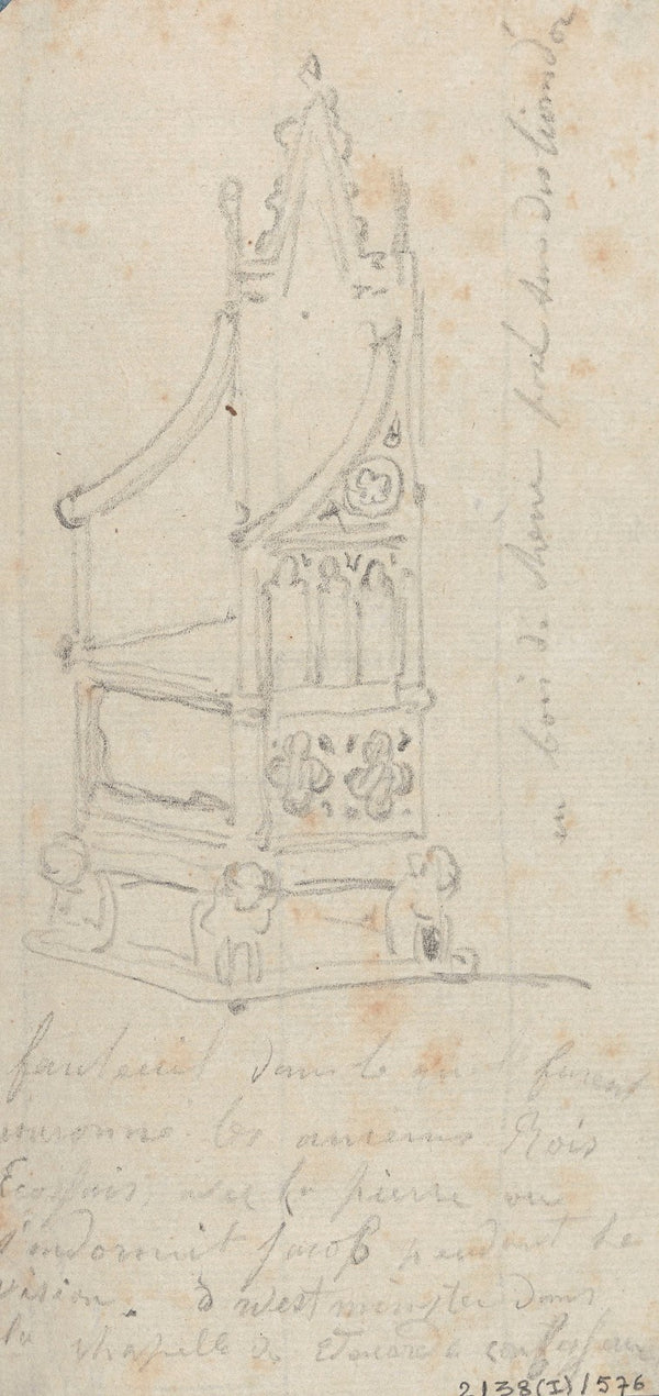 The Throne on which the Scottish Kings were Crowned in the Chapel of St Edward t