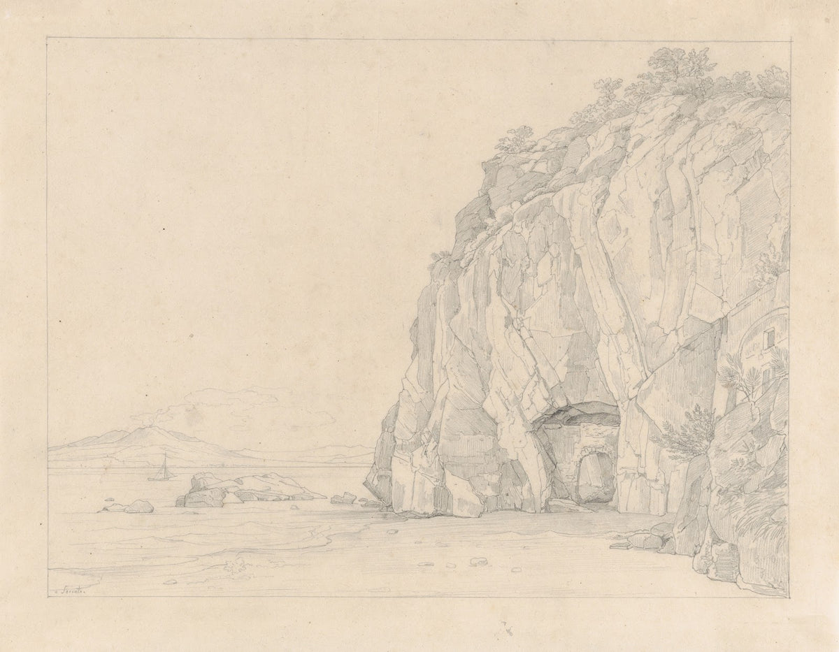 A Grotto near Sorrento with a Distant View of the Vesuvius 1823