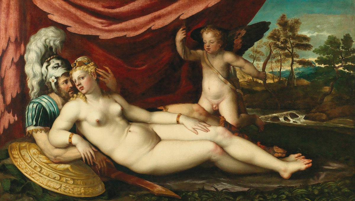 Mars and Venus with Cupid