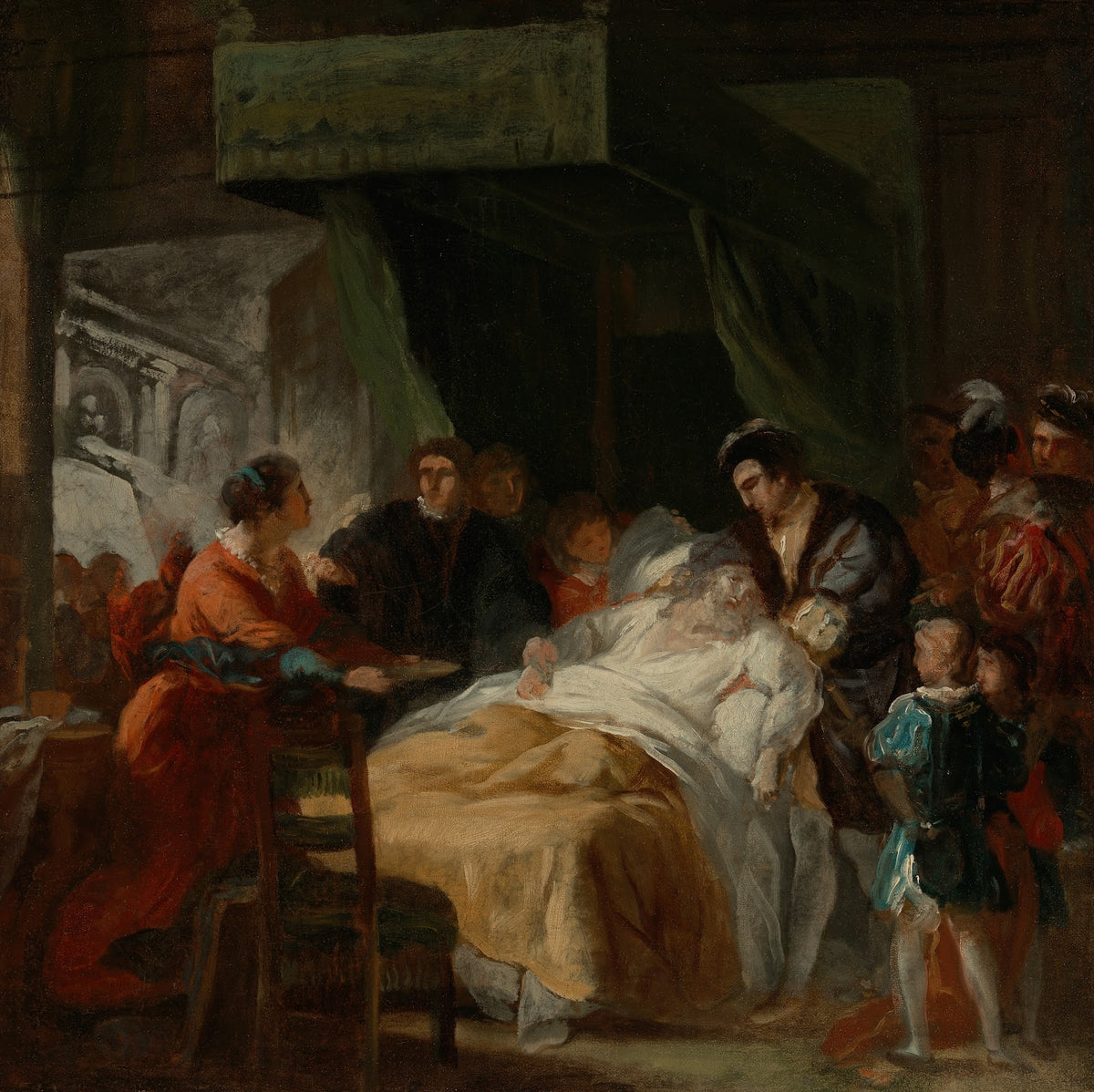 The Death of Leonardo da Vinci in the Arms of François I circa 1781
