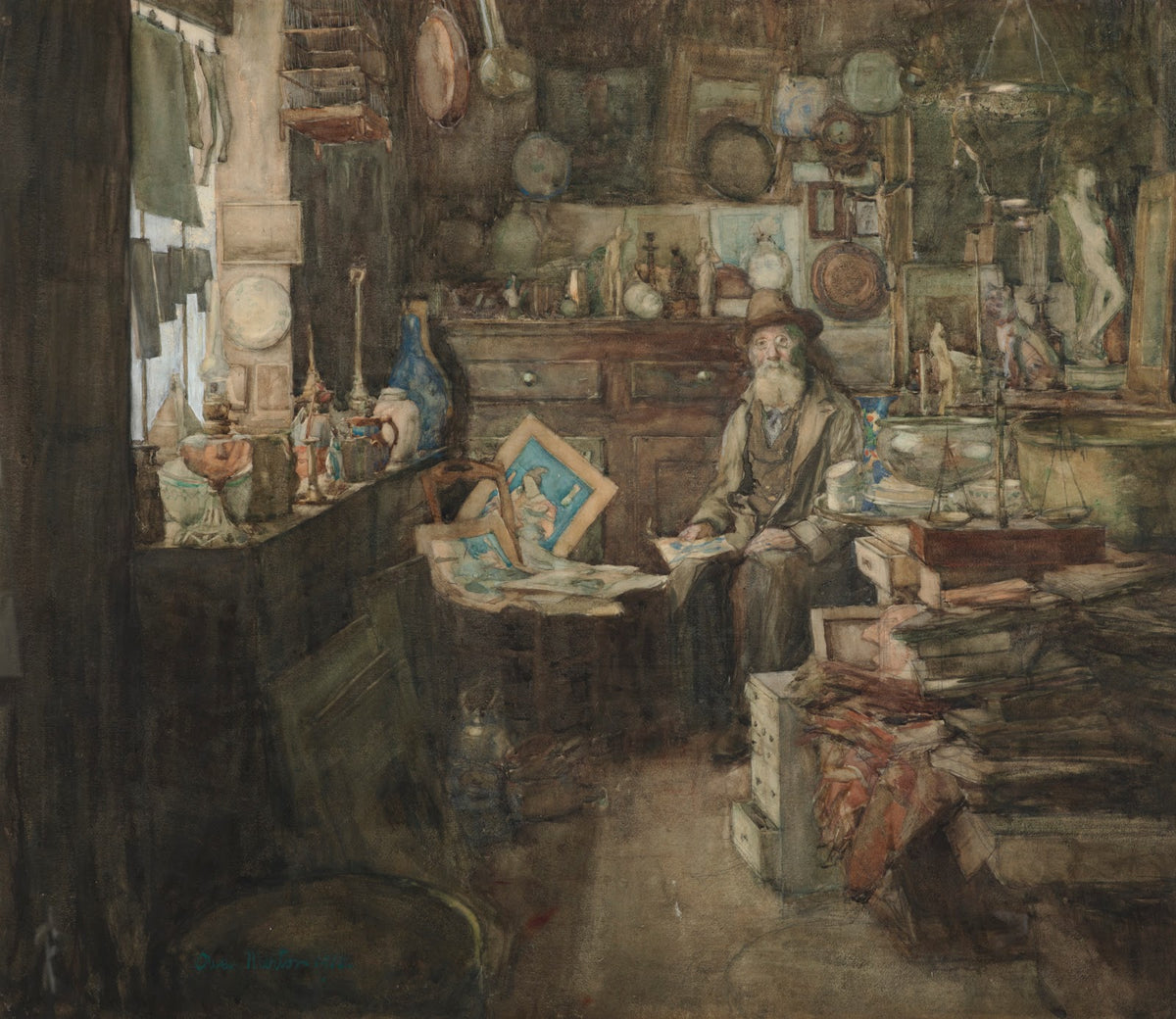 A second hand shop Paris 1910