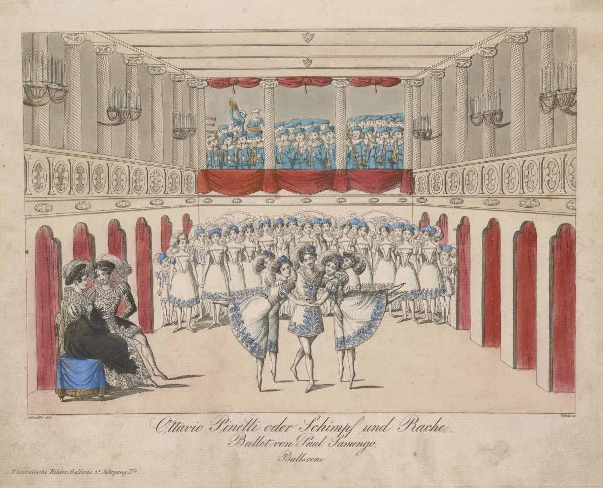 Ottavio Pinelli oder Schimpf und Rache Ballet von Paul Samengo Ballscene 1835