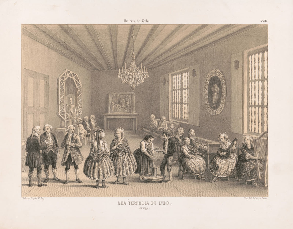Una tertulia en 1790 Santiago 1844 1860