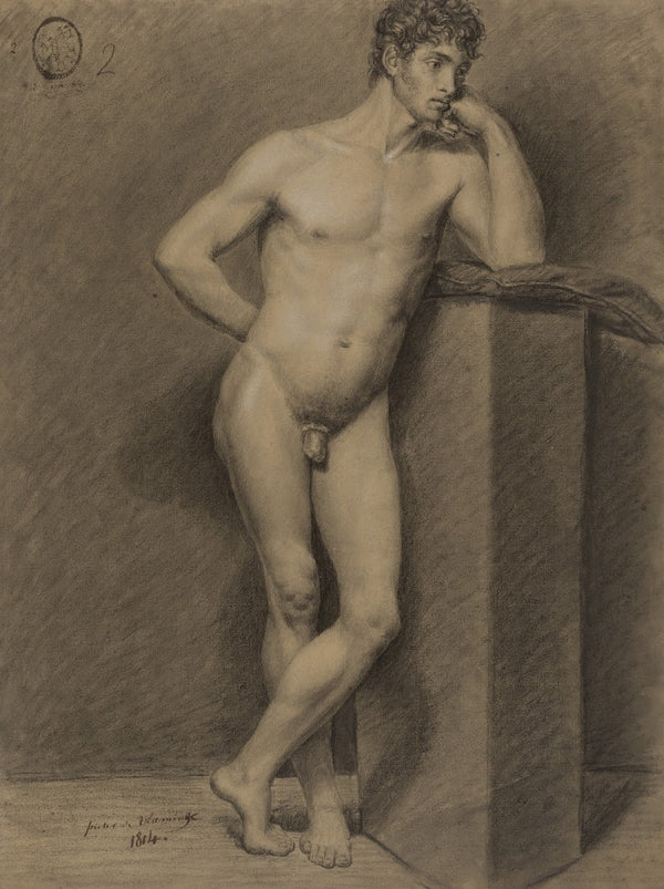 Standing male nude 1814