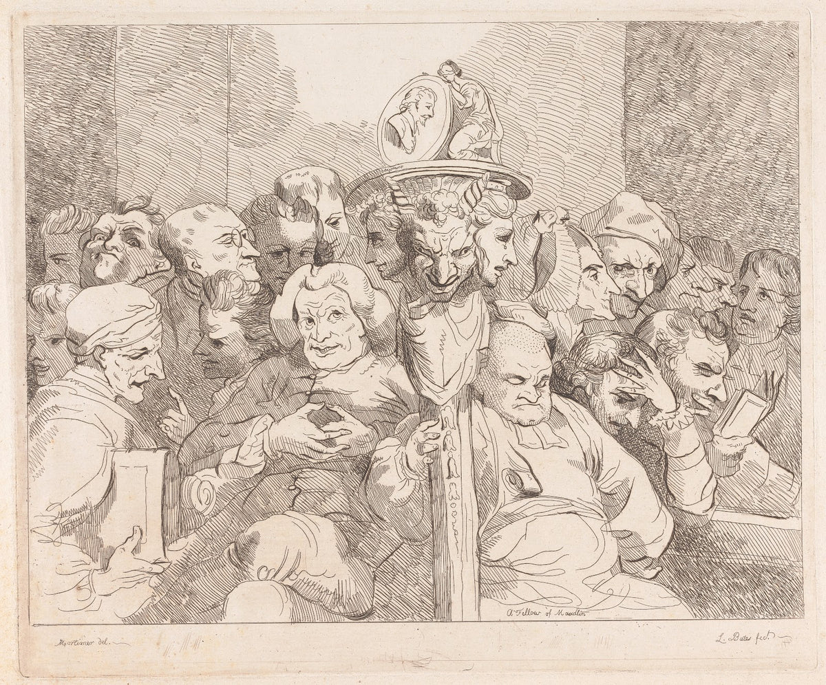 Literary Characters Assembled around the Medallion of Shakespeare ca 1777