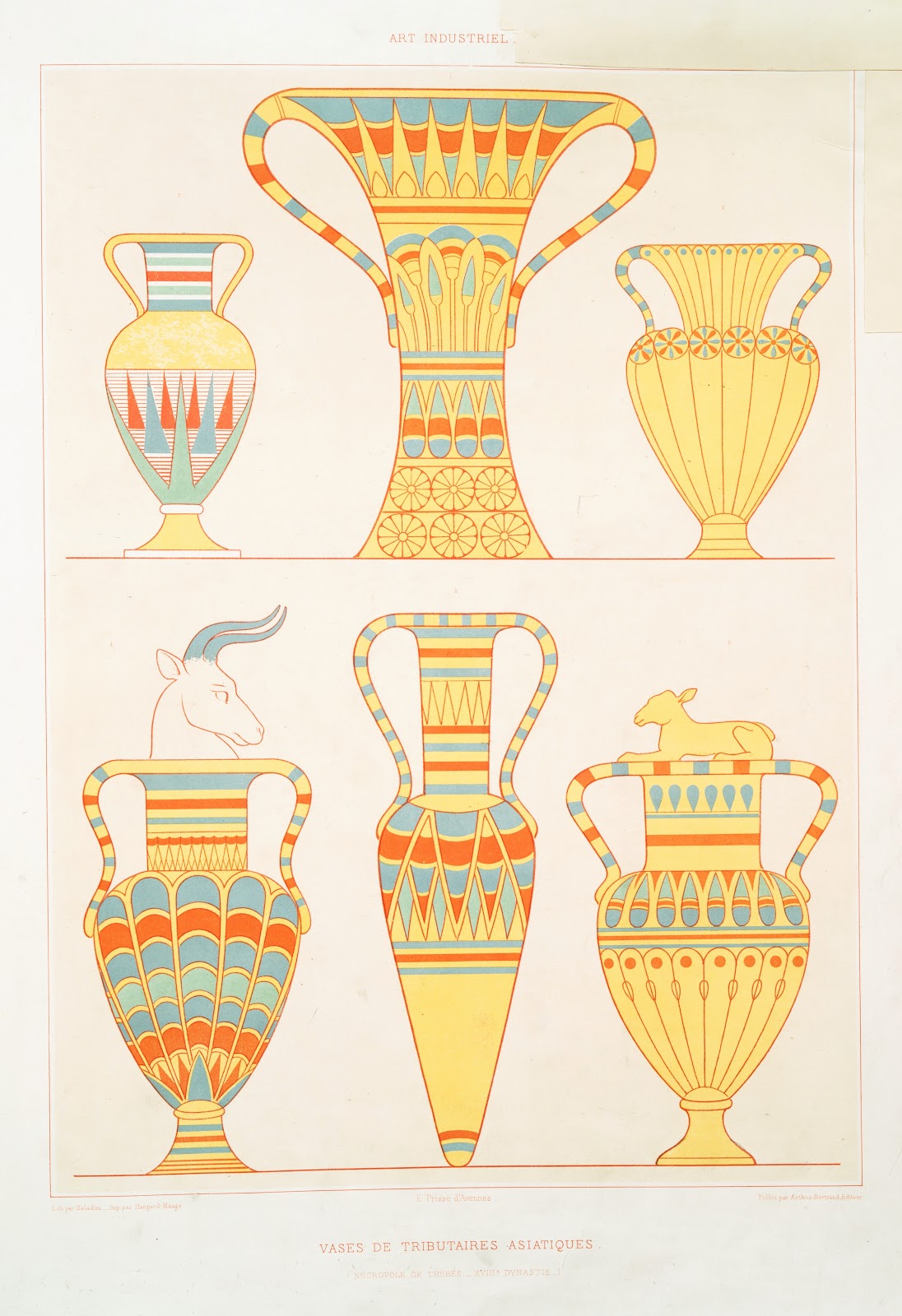 Art industriel vases de tributaires asiatiques nécropole de Thèbes XVIIIe dynas