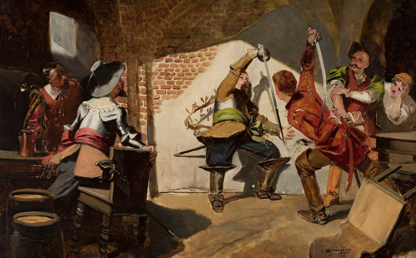 Duel in a tavern 1896