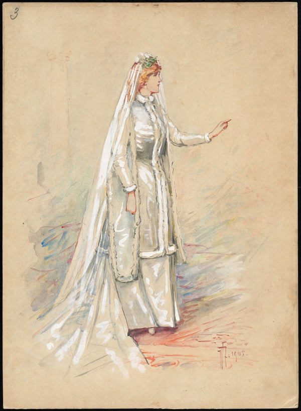 Unidentified Italian opera costume design plate 3 1905
