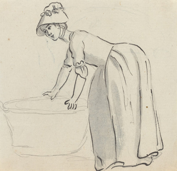 Girl with a Bonnet at Work recto