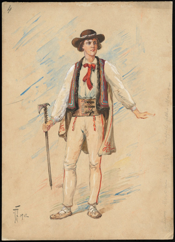 Unidentified Italian opera costume design plate 4 1905