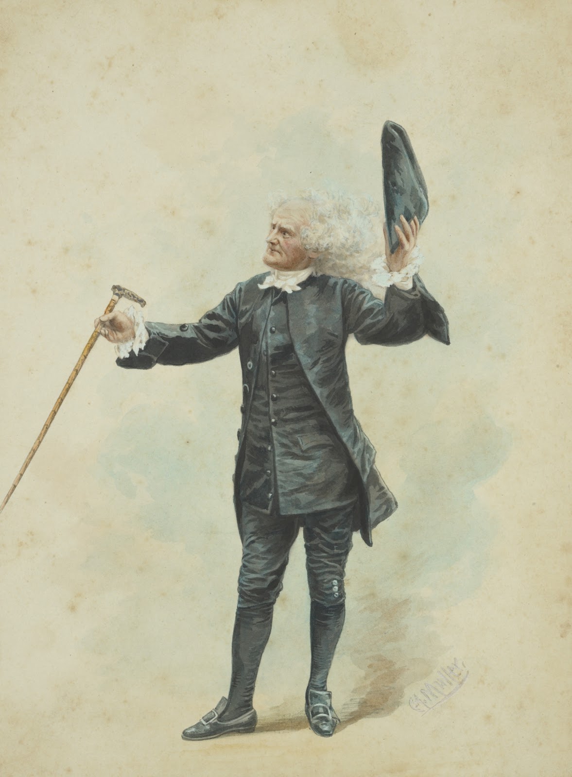 Joseph Jefferson as Dr Pangloss in the play Heir at Law 1870 1897