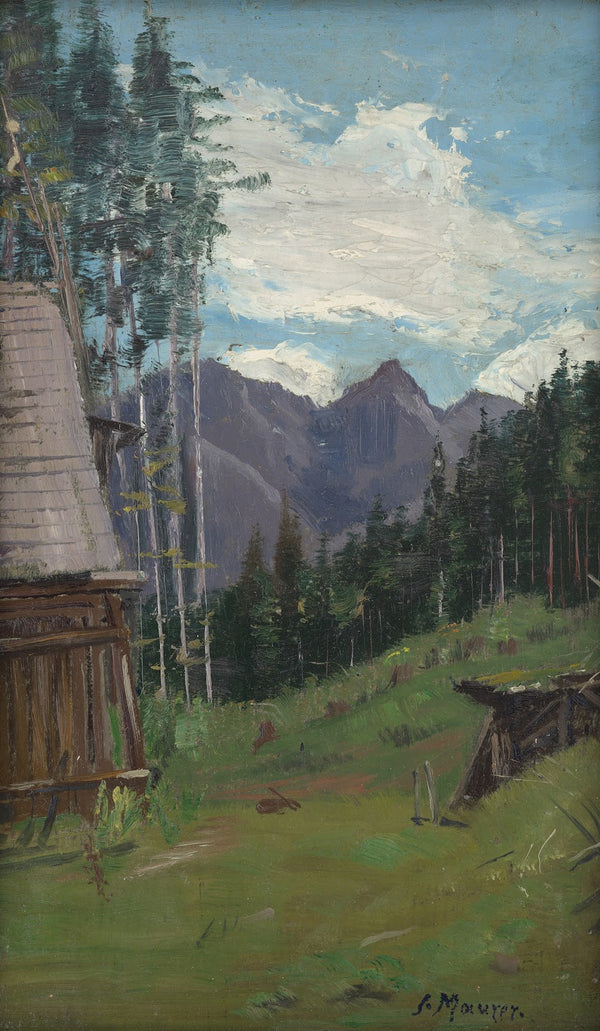 Blick in die Berge bei Radmer in der Obersteiermark 1925