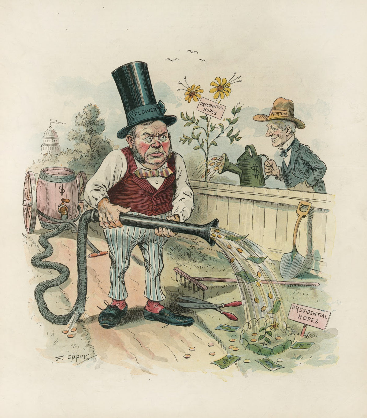 Rival political gardeners 1894