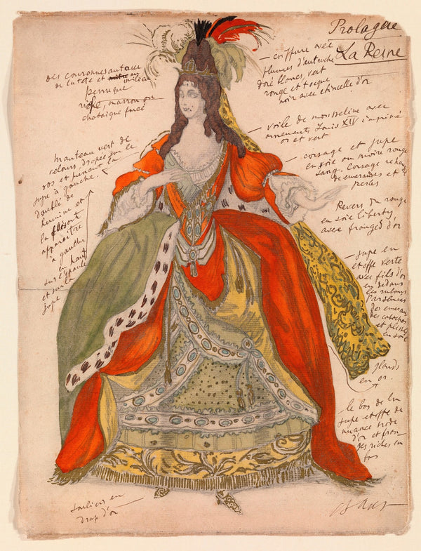 Costume Design for the Queen from Sleeping Beauty 1921