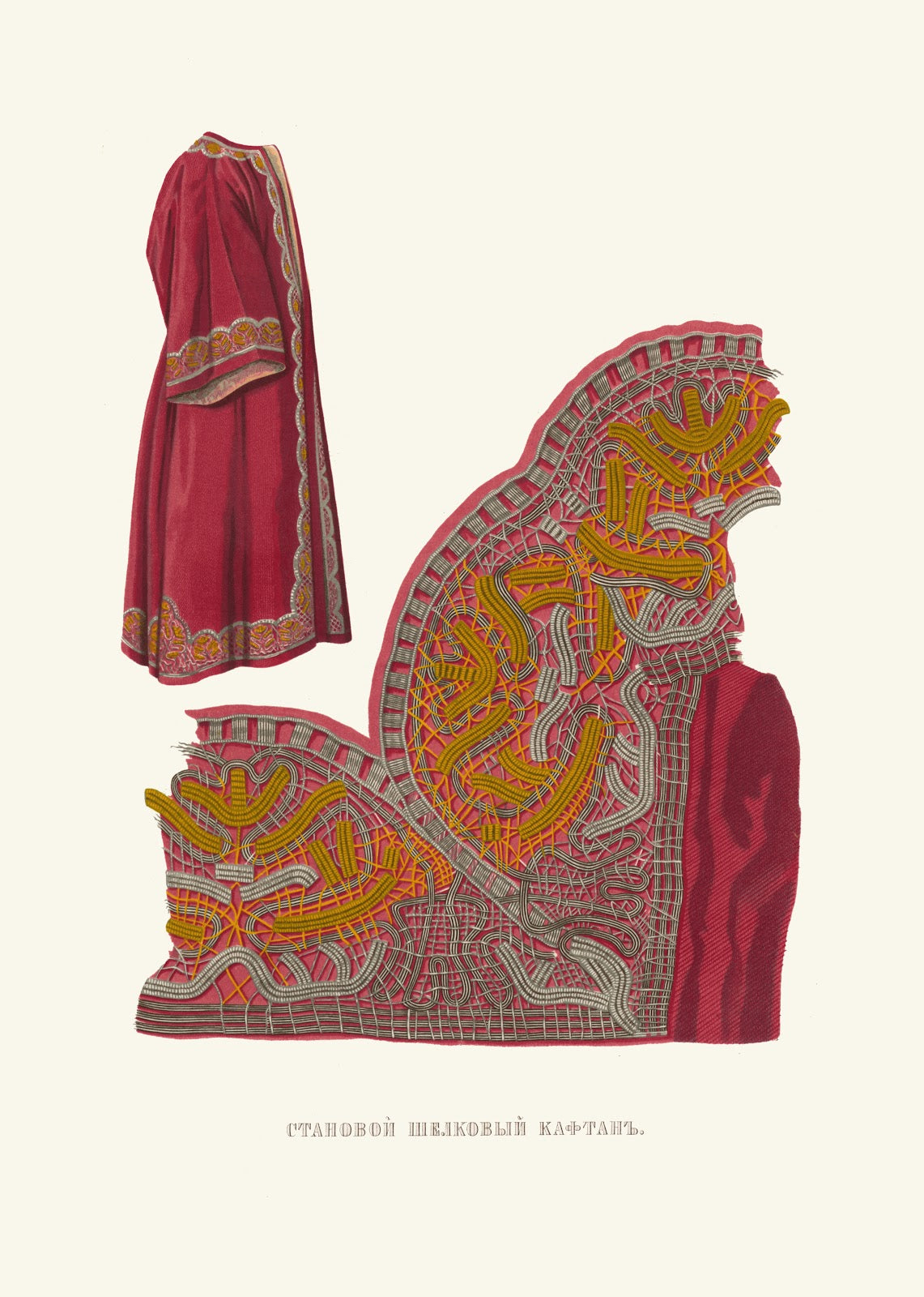 Stanovoi shelkovyi kaftan izobrazhenie 2 1849 1853