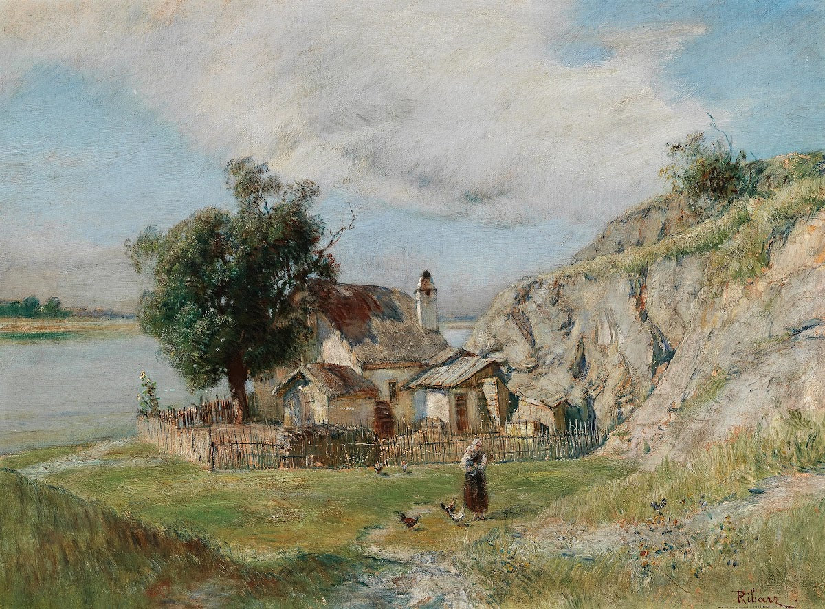 Hütte an der Donau bei Hainburg
