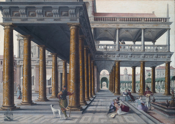Architectural Caprice with Figures 1568