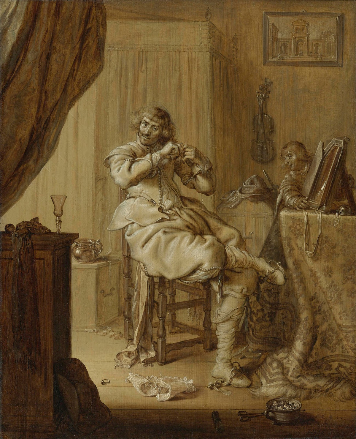 A Cavalierathis Toilet Possibly A Self Portrait 1631